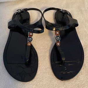 Coach black Piccadilly sandals size 6b ( euro 36 )